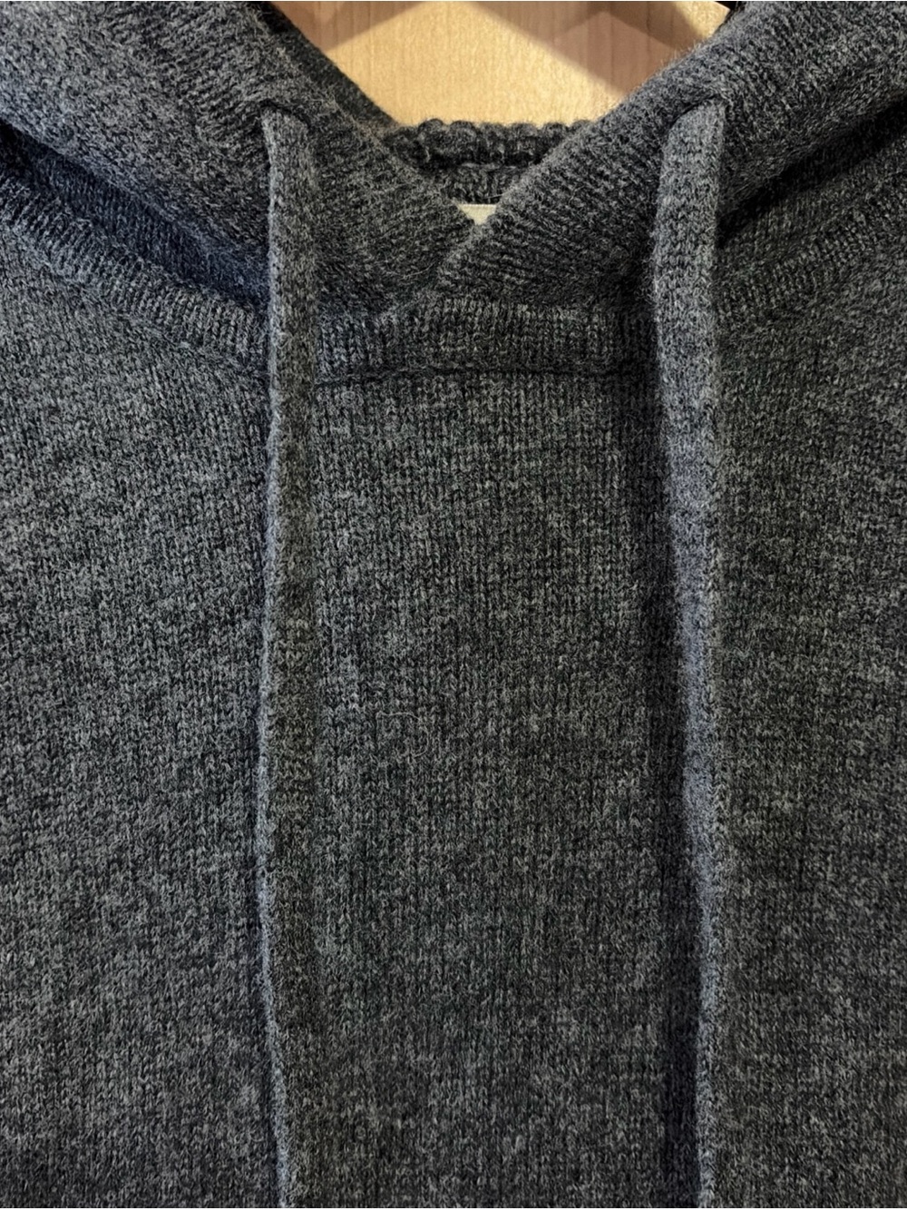 Buck Mason Wool Cashmere Blend Charcoal Loopback Hoodie Sweatshirt XL Luxury - Picture 2 of 11